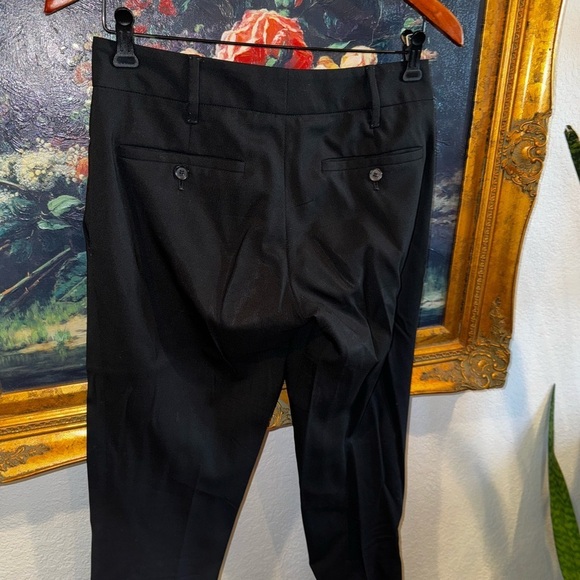 Gucci Black Laine Wool Cropped Trouser Pants Used Mid Rise Straight Size 25 - Picture 6 of 11
